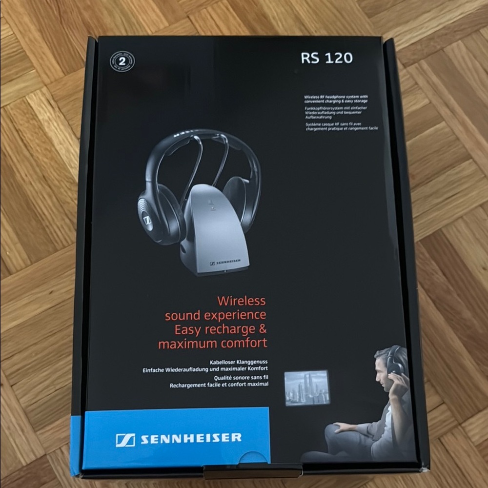Sennheiser RS 120 Wireless Headphones - Black and Silver